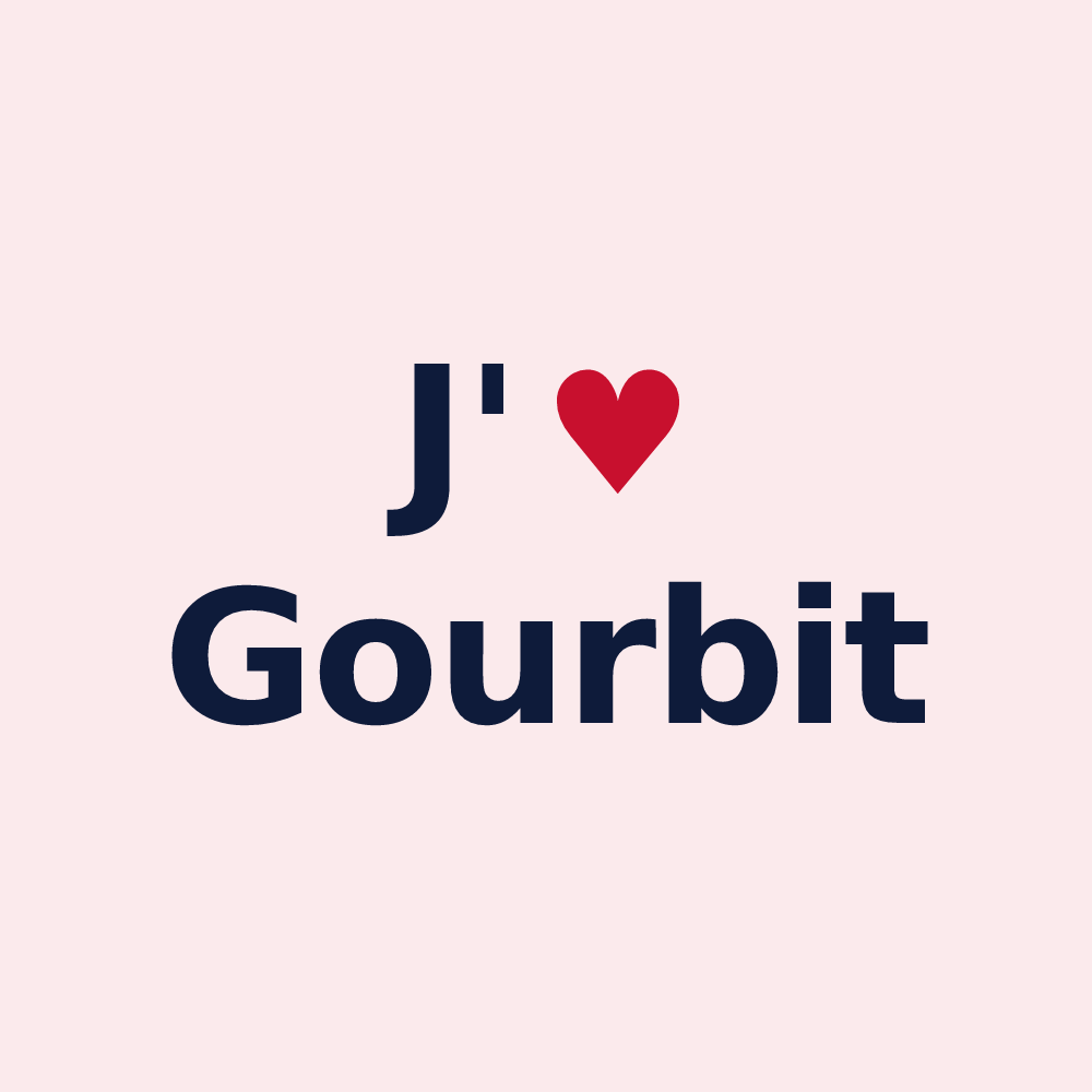 Magnet personnalisé Gourbit — design J'aime Gourbit