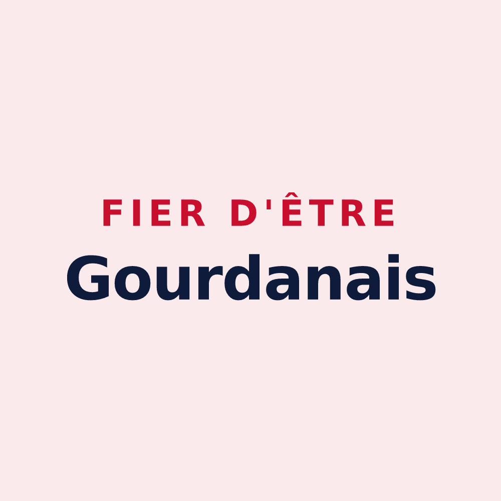 Magnet « Fier d'être Gourdanais » — design pour Gourdan-Polignan