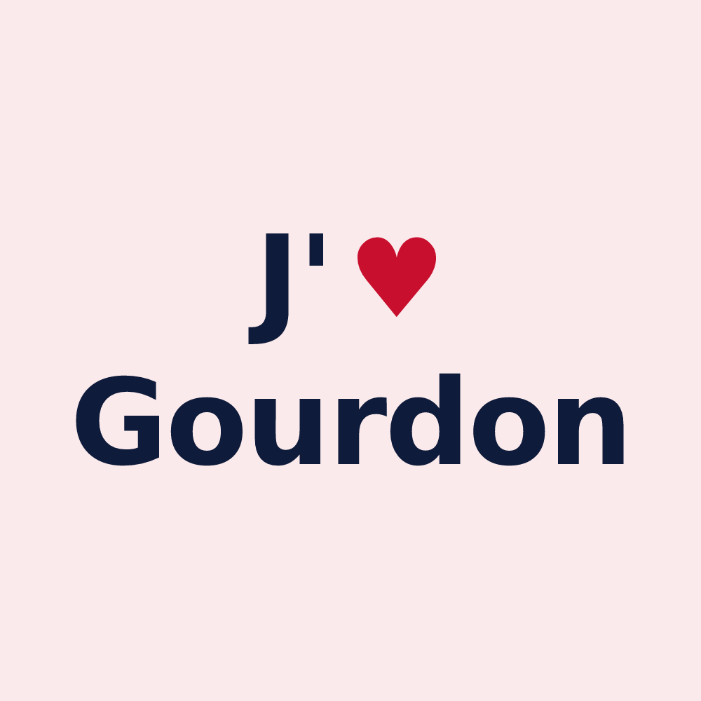 Magnet personnalisé Gourdon — design J'aime Gourdon