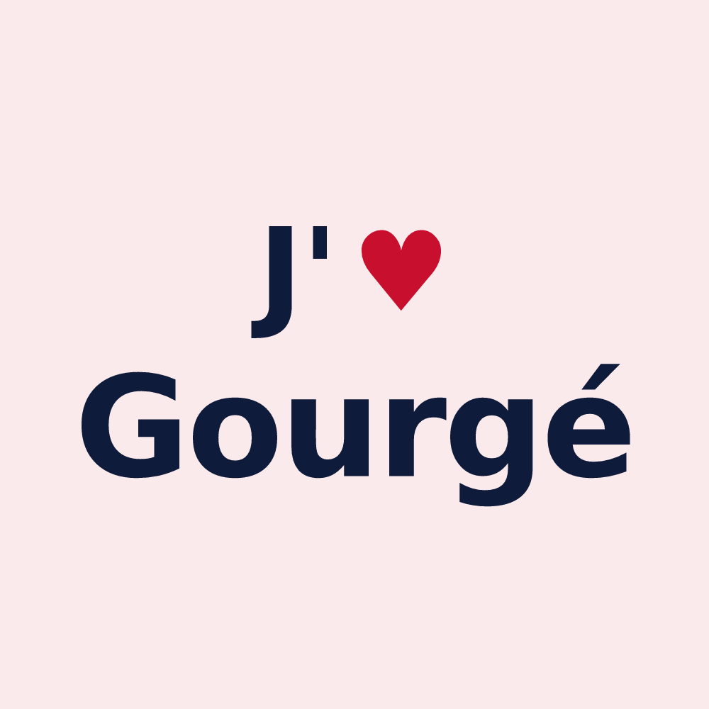 Magnet personnalisé Gourgé — design J'aime Gourgé