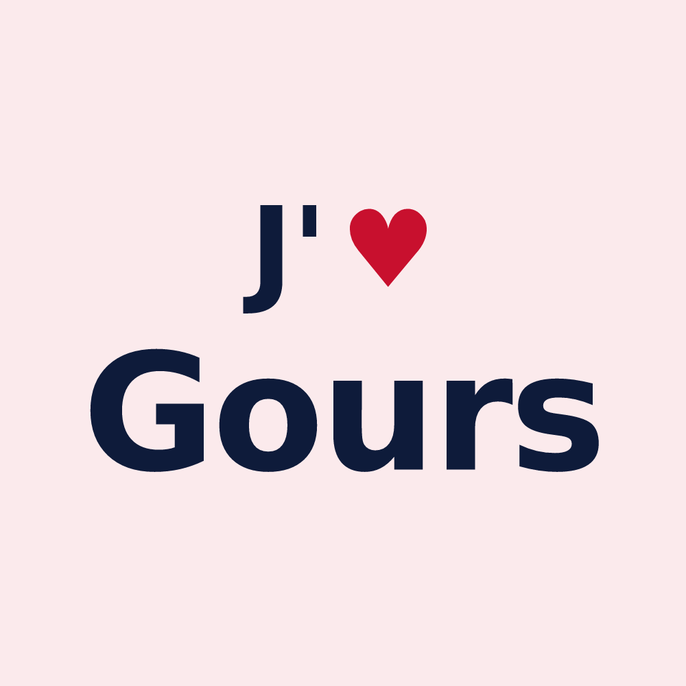 Magnet personnalisé Gours — design J'aime Gours