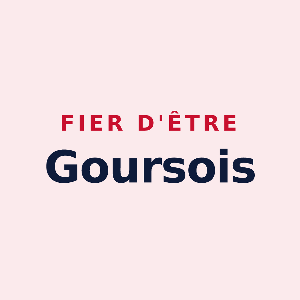 Magnet « Fier d'être Goursois » — design pour Gours