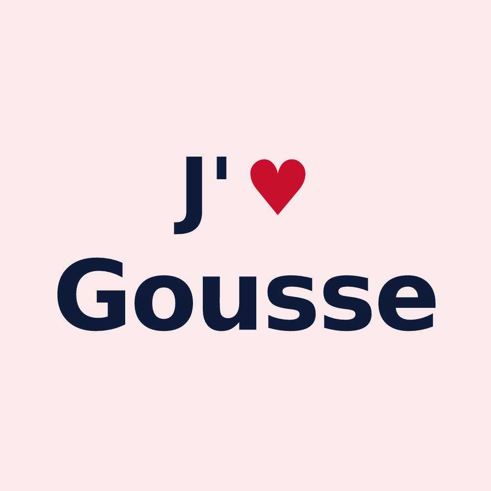 Magnet personnalisé Gousse — design J'aime Gousse