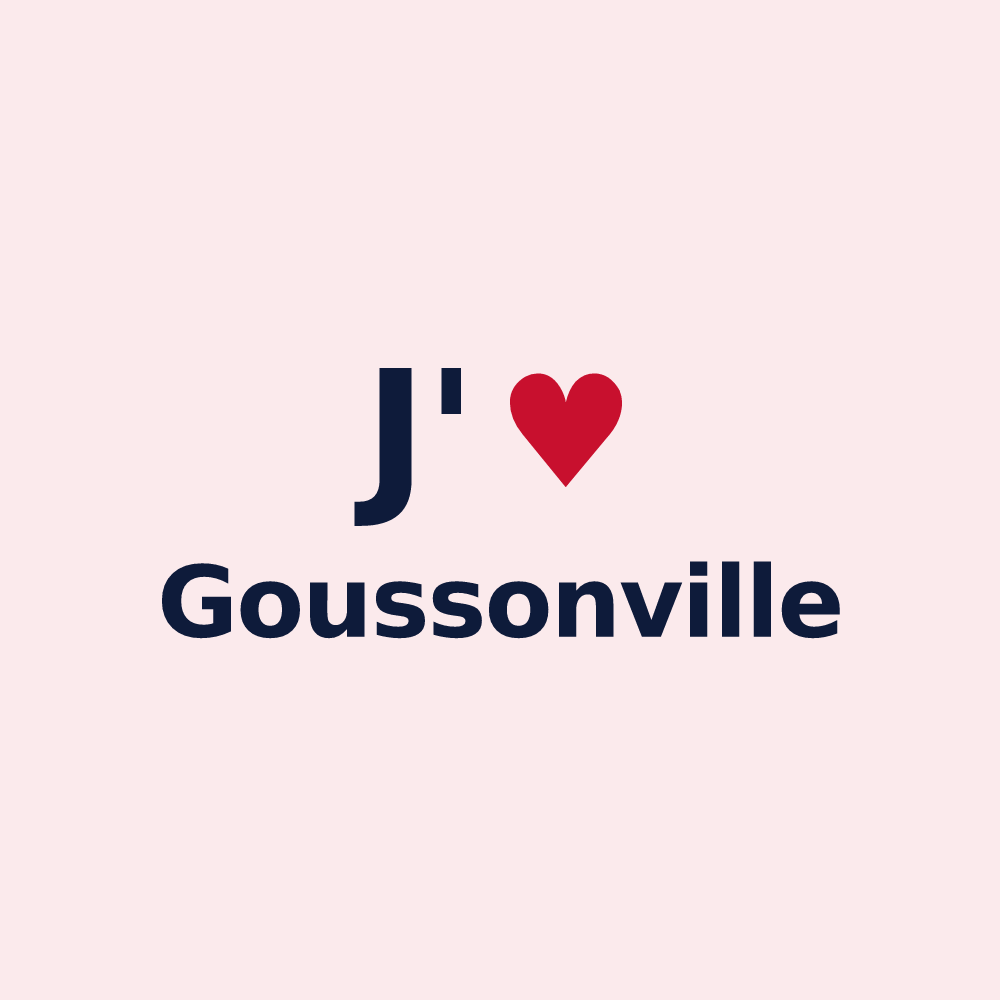 Magnet personnalisé Goussonville — design J'aime Goussonville