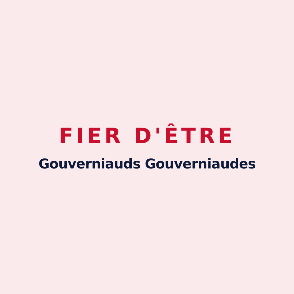 Magnet « Fier d'être Gouverniauds Gouverniaudes » — design pour Gouvernes