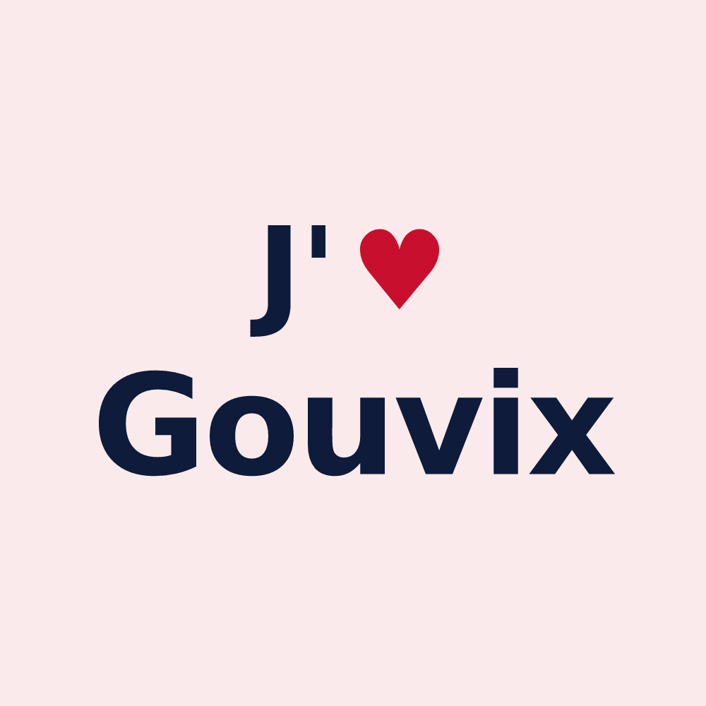 Magnet personnalisé Gouvix — design J'aime Gouvix