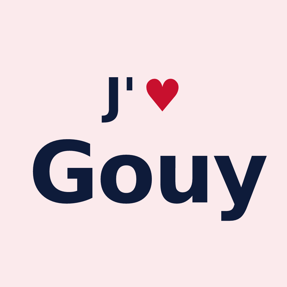 Magnet personnalisé Gouy — design J'aime Gouy