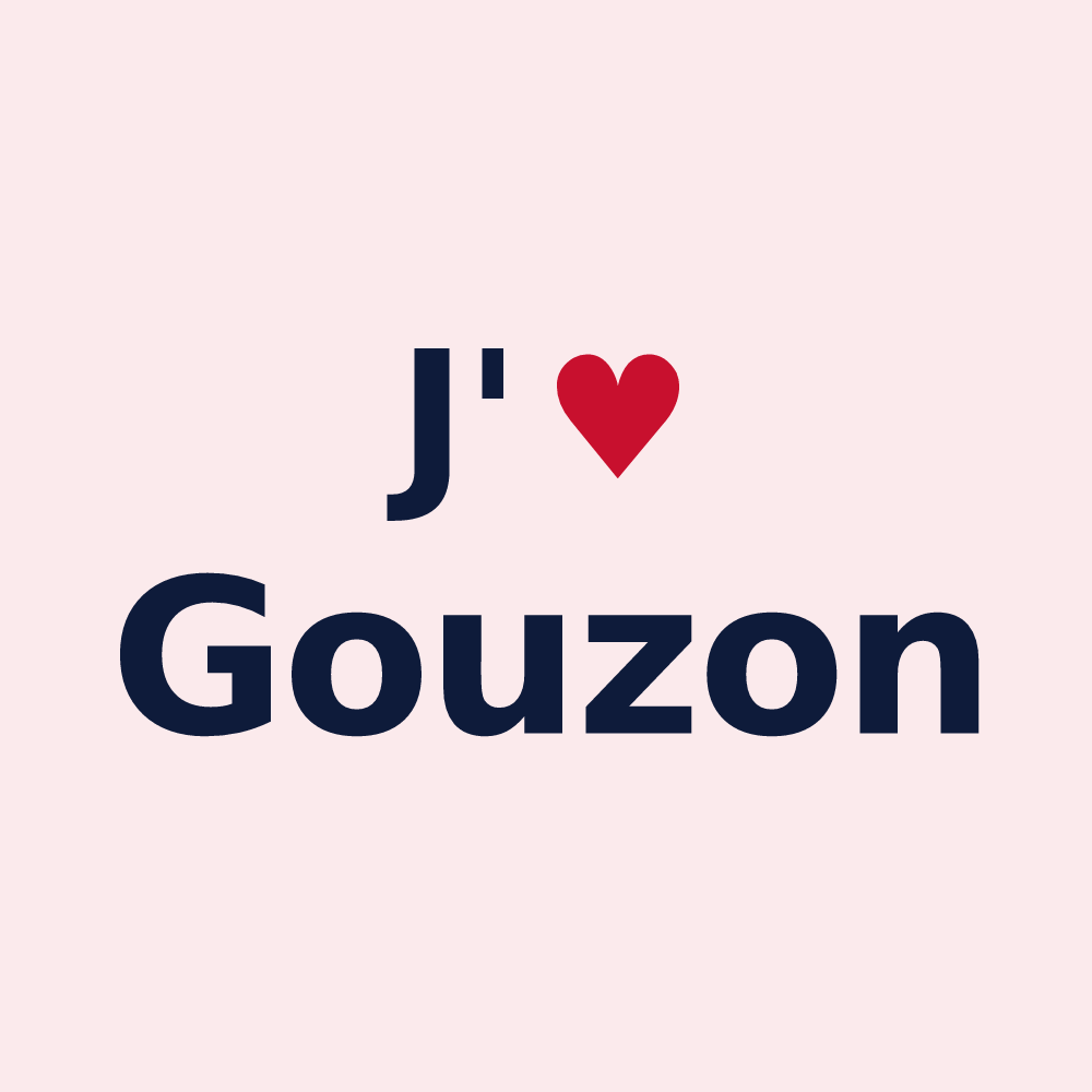 Magnet personnalisé Gouzon — design J'aime Gouzon