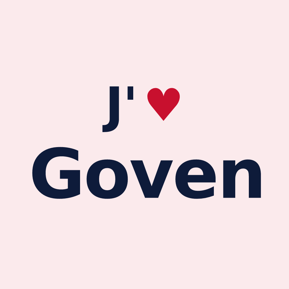 Magnet personnalisé Goven — design J'aime Goven