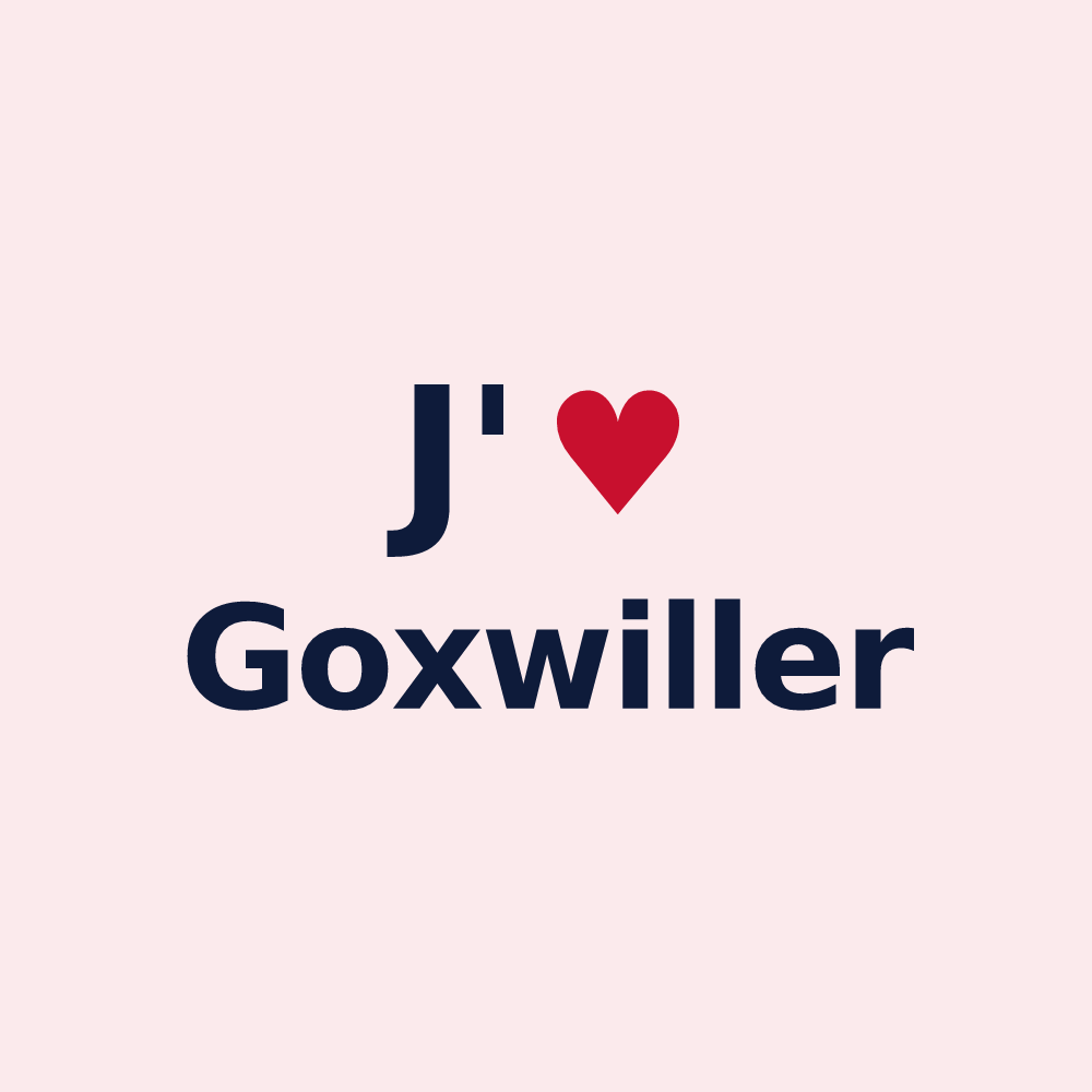 Magnet personnalisé Goxwiller — design J'aime Goxwiller