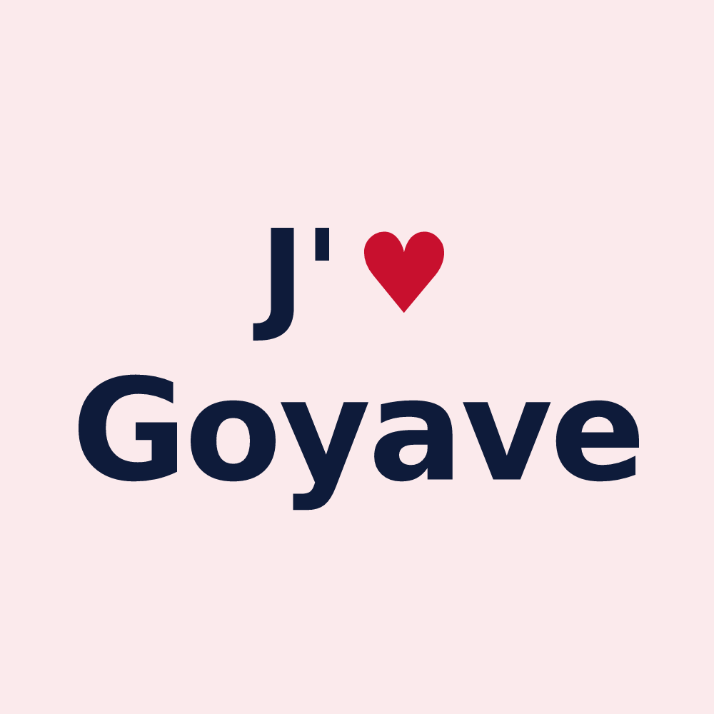 Magnet personnalisé Goyave — design J'aime Goyave