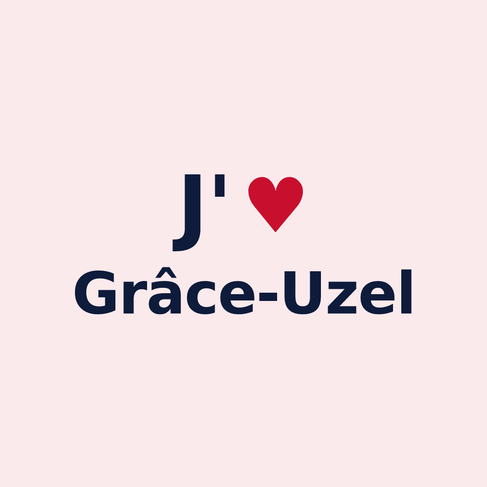 Magnet personnalisé Grâce-Uzel — design J'aime Grâce-Uzel