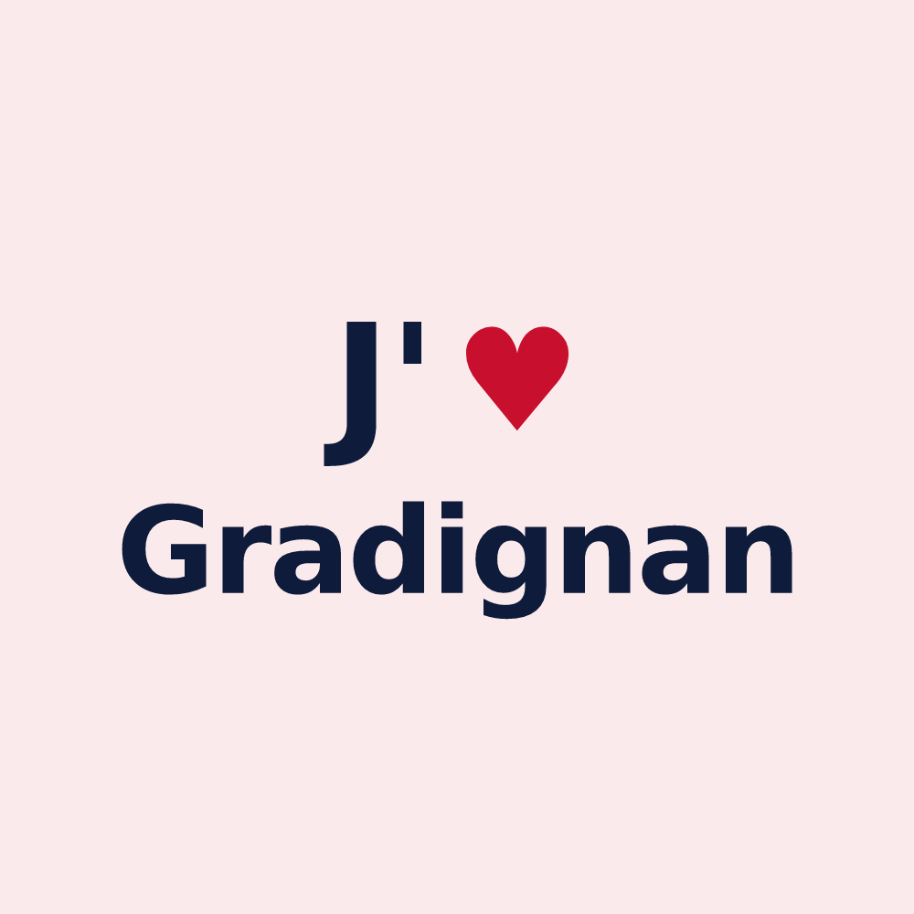 Magnet personnalisé Gradignan — design J'aime Gradignan