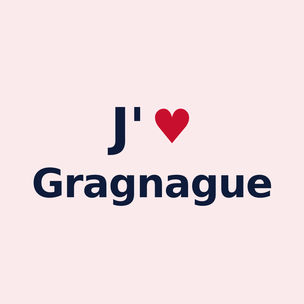 Magnet personnalisé Gragnague — design J'aime Gragnague