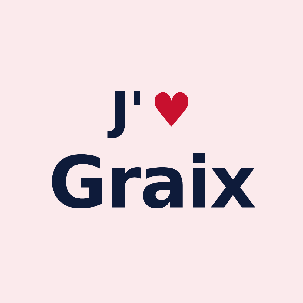 Magnet personnalisé Graix — design J'aime Graix