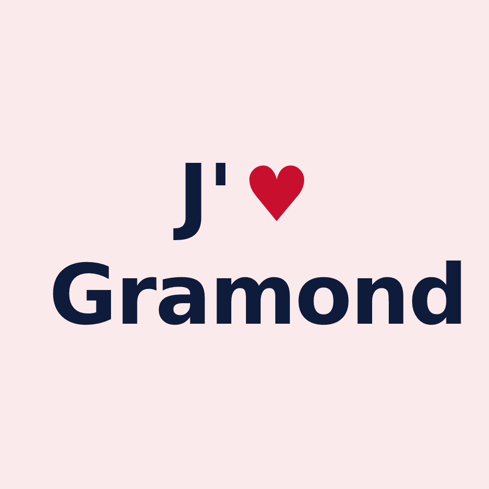 Magnet personnalisé Gramond — design J'aime Gramond