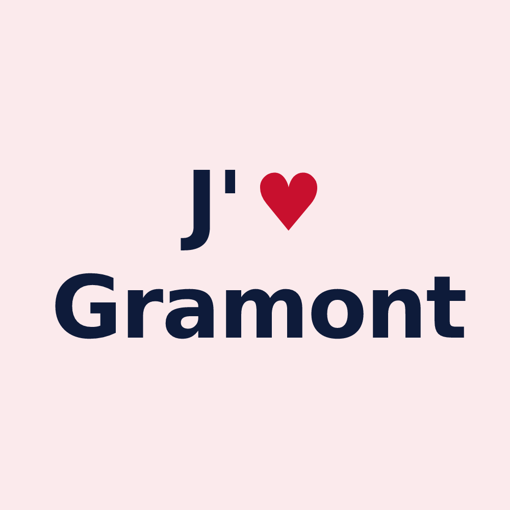 Magnet personnalisé Gramont — design J'aime Gramont