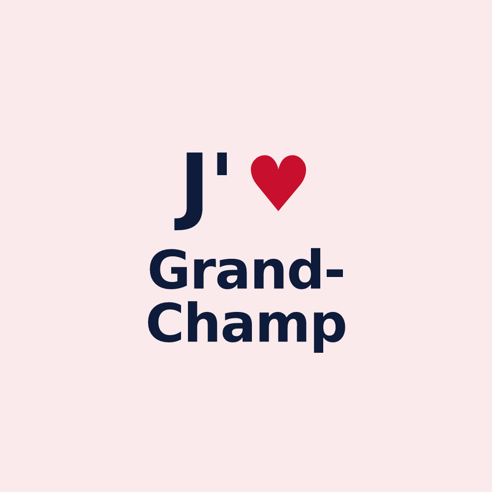 Magnet personnalisé Grand-Champ — design J'aime Grand-Champ