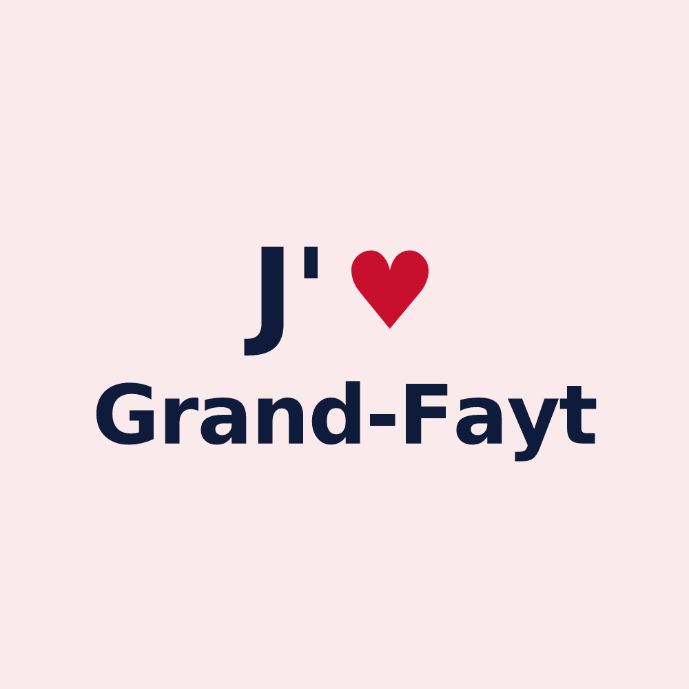 Magnet personnalisé Grand-Fayt — design J'aime Grand-Fayt