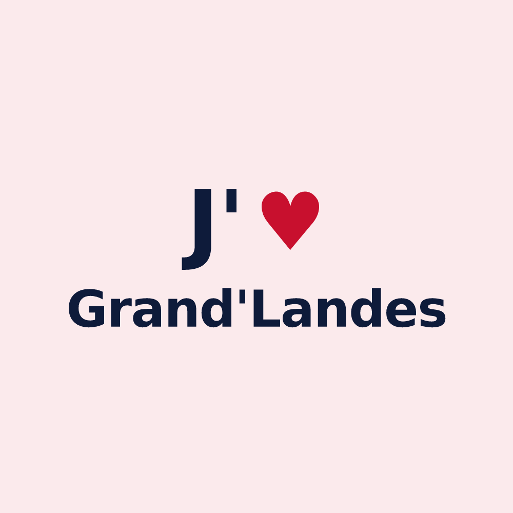Magnet personnalisé Grand'Landes — design J'aime Grand'Landes