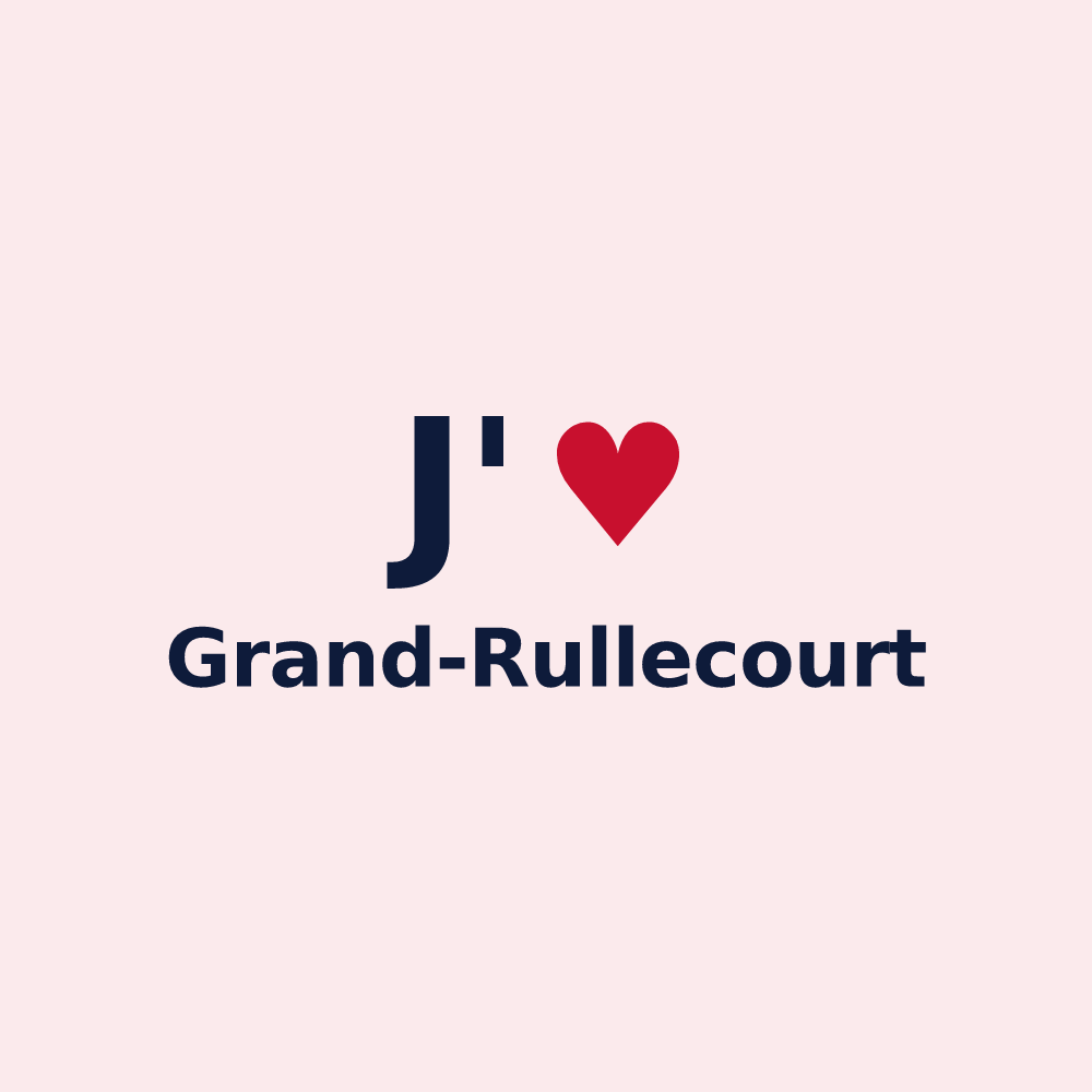 Magnet personnalisé Grand-Rullecourt — design J'aime Grand-Rullecourt