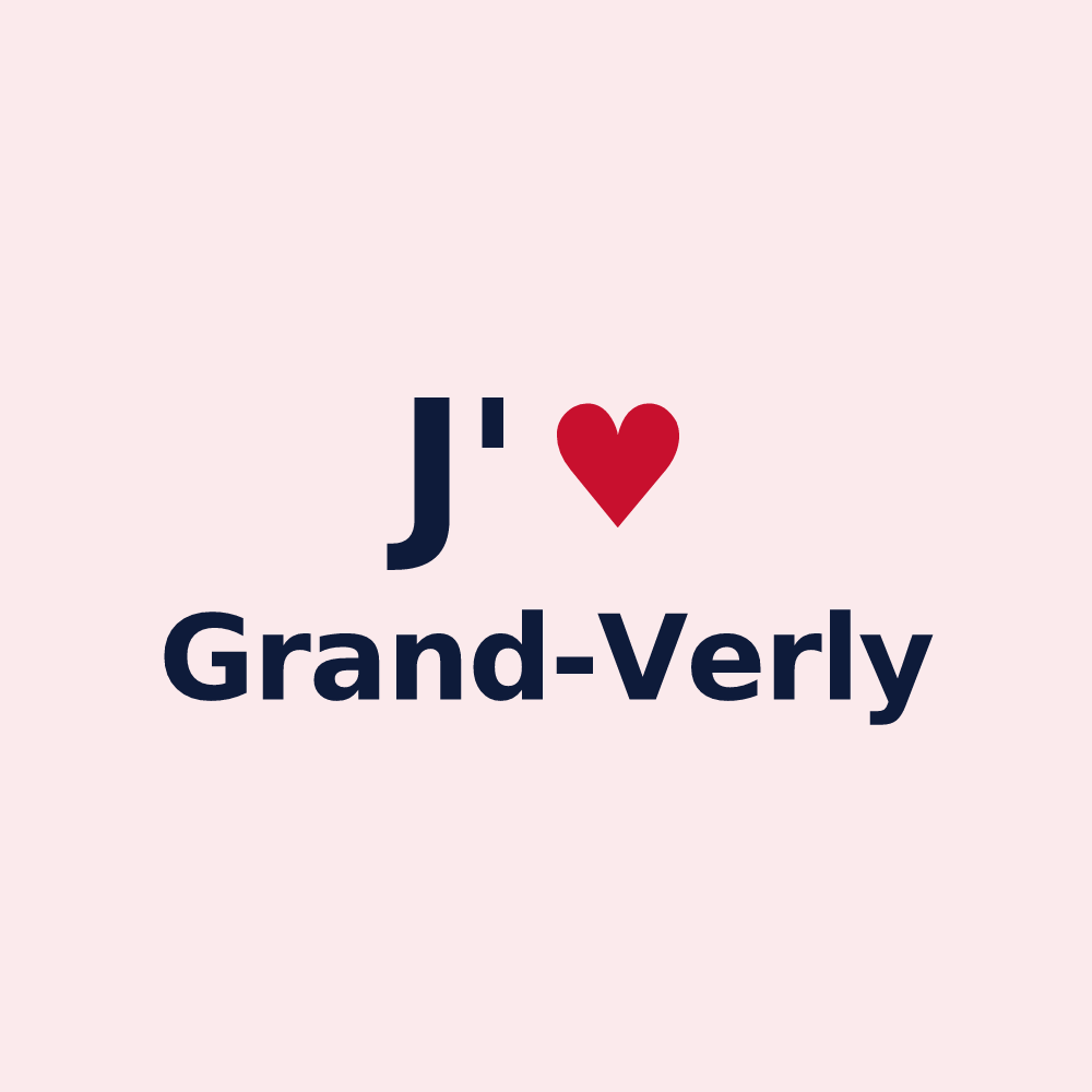 Magnet personnalisé Grand-Verly — design J'aime Grand-Verly