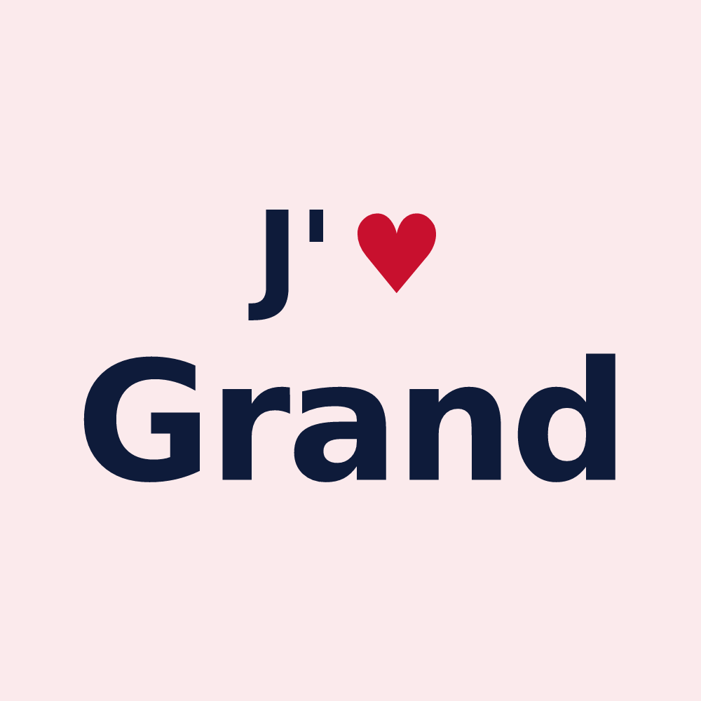 Magnet personnalisé Grand — design J'aime Grand