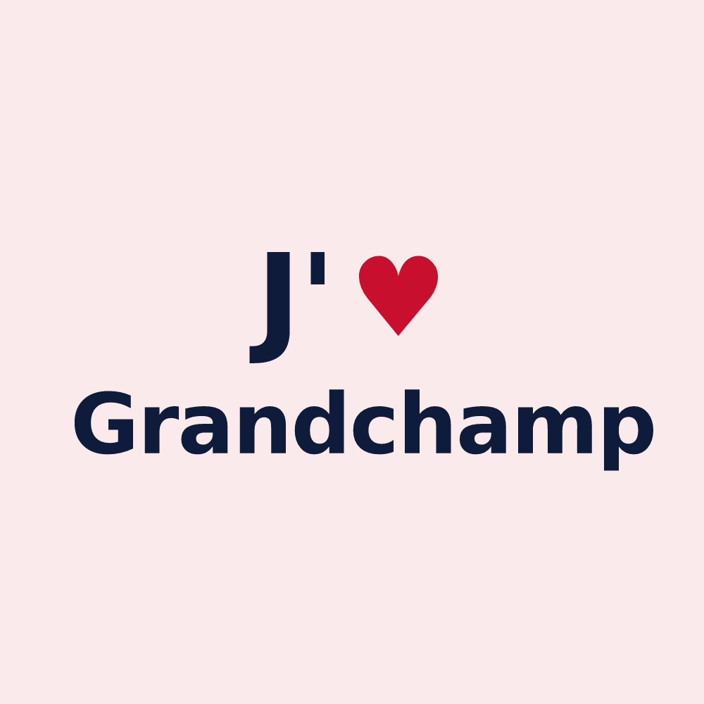 Magnet personnalisé Grandchamp — design J'aime Grandchamp