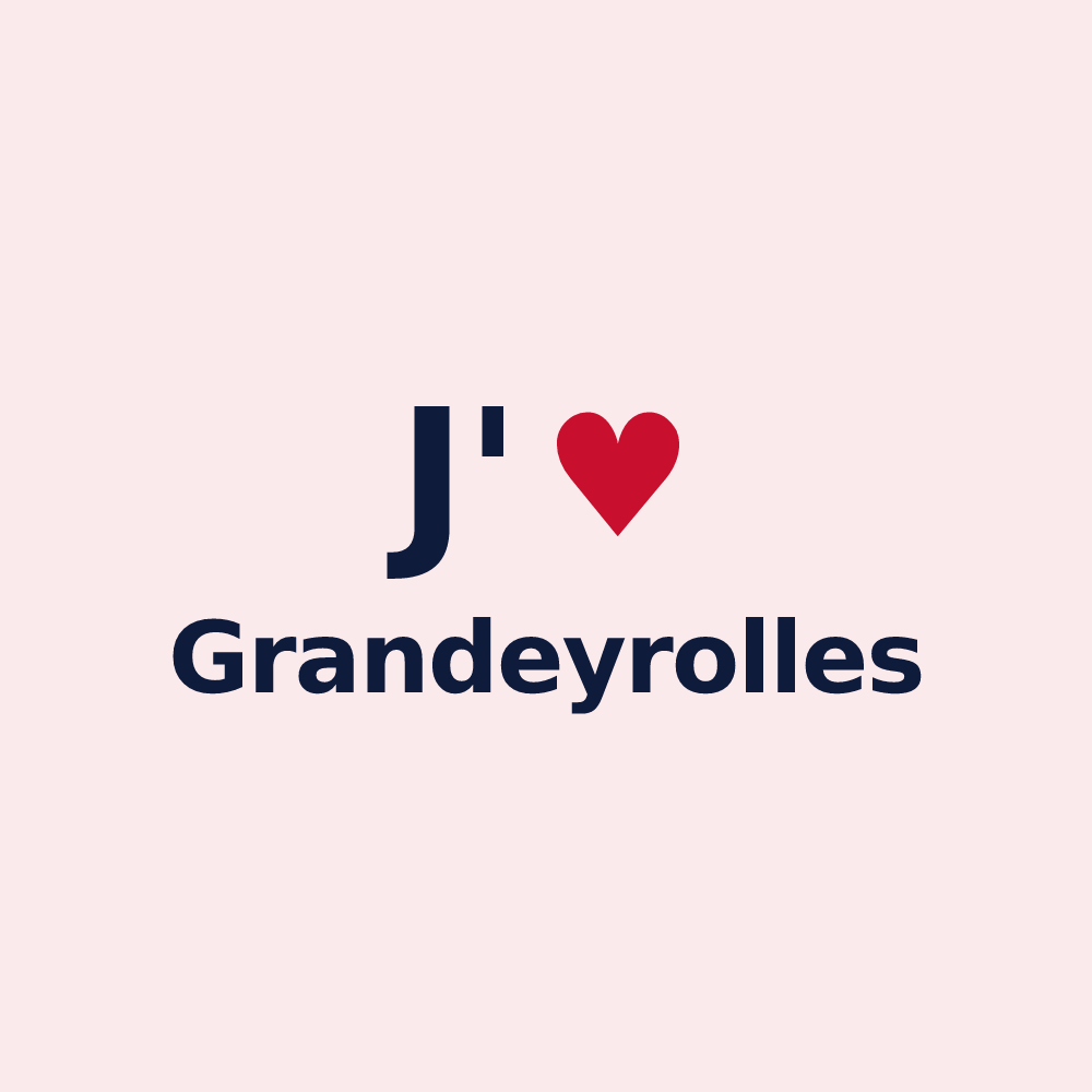 Magnet personnalisé Grandeyrolles — design J'aime Grandeyrolles