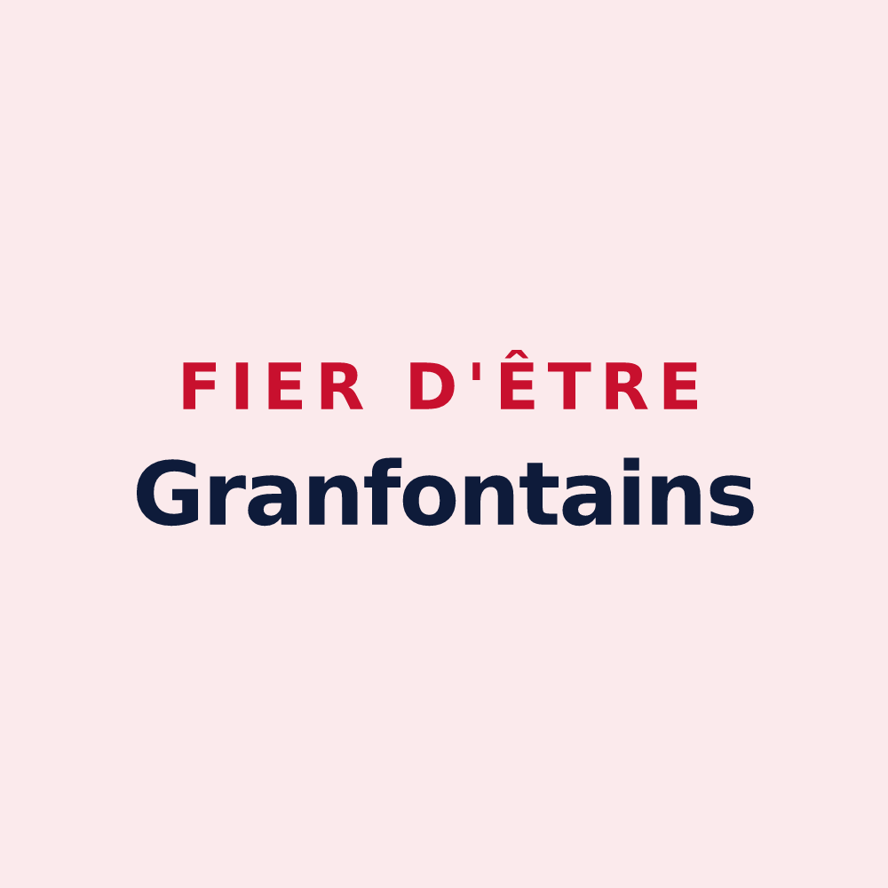 Magnet « Fier d'être Granfontains » — design pour Grandfontaine