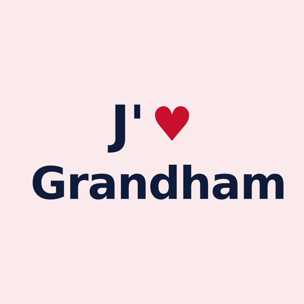 Magnet personnalisé Grandham — design J'aime Grandham