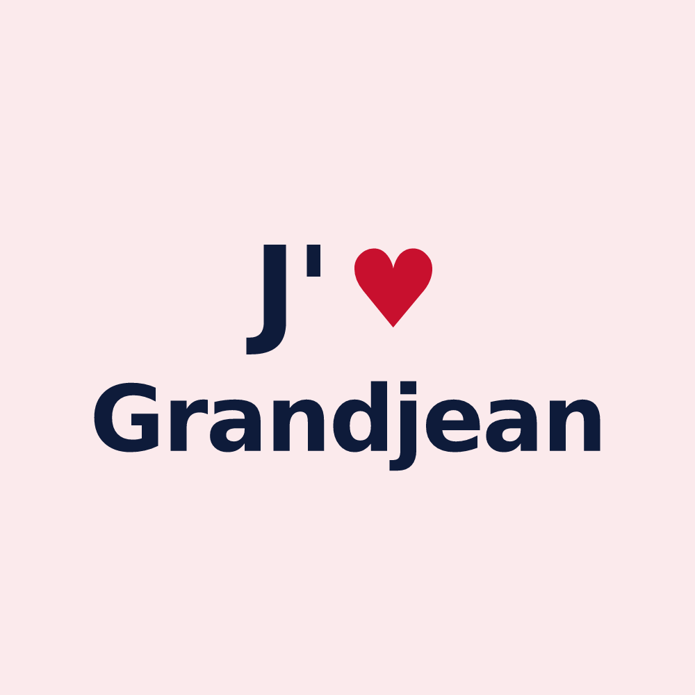 Magnet personnalisé Grandjean — design J'aime Grandjean
