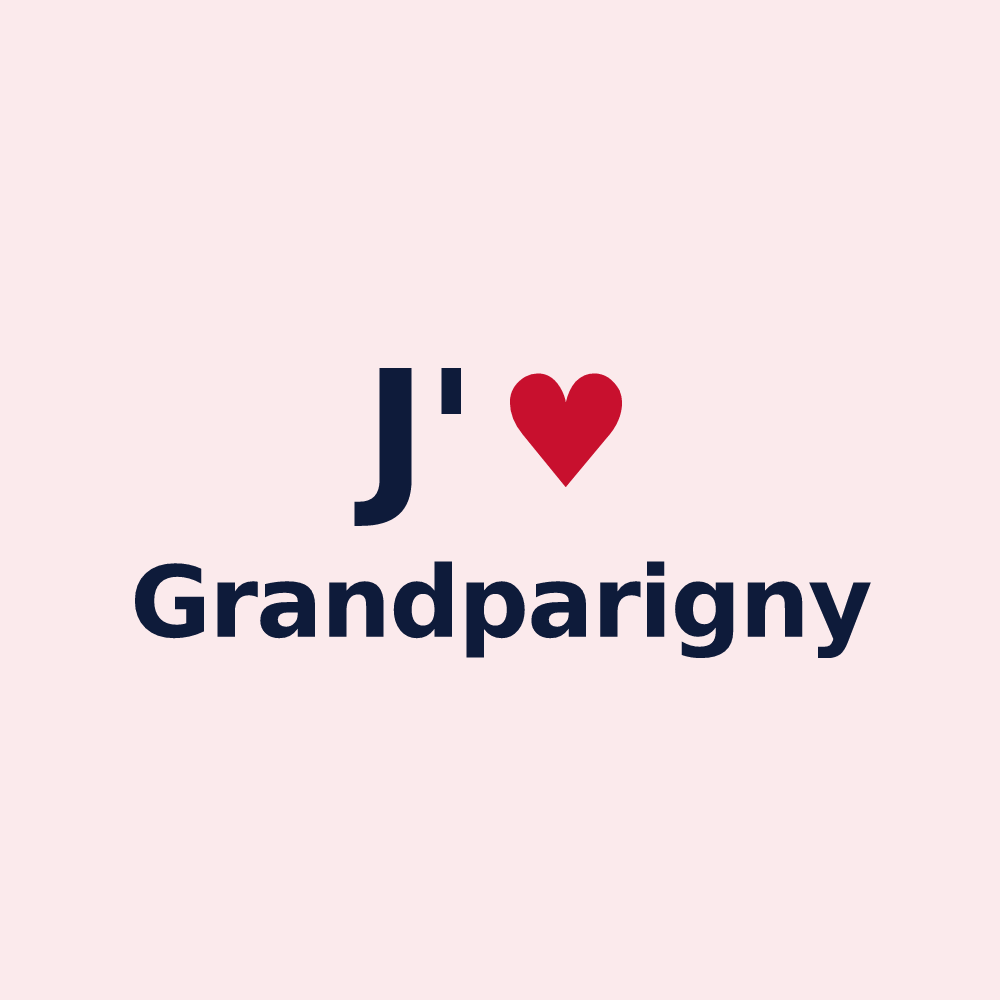 Magnet personnalisé Grandparigny — design J'aime Grandparigny
