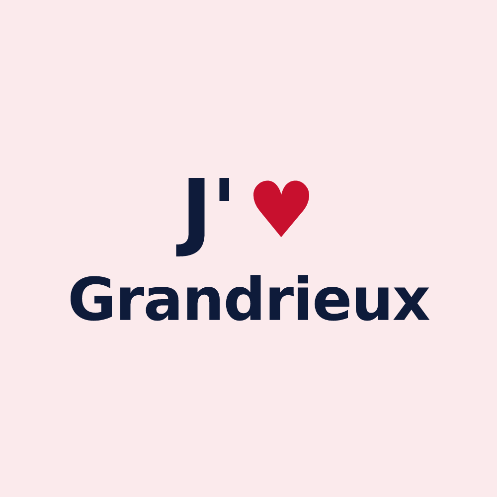 Magnet personnalisé Grandrieux — design J'aime Grandrieux