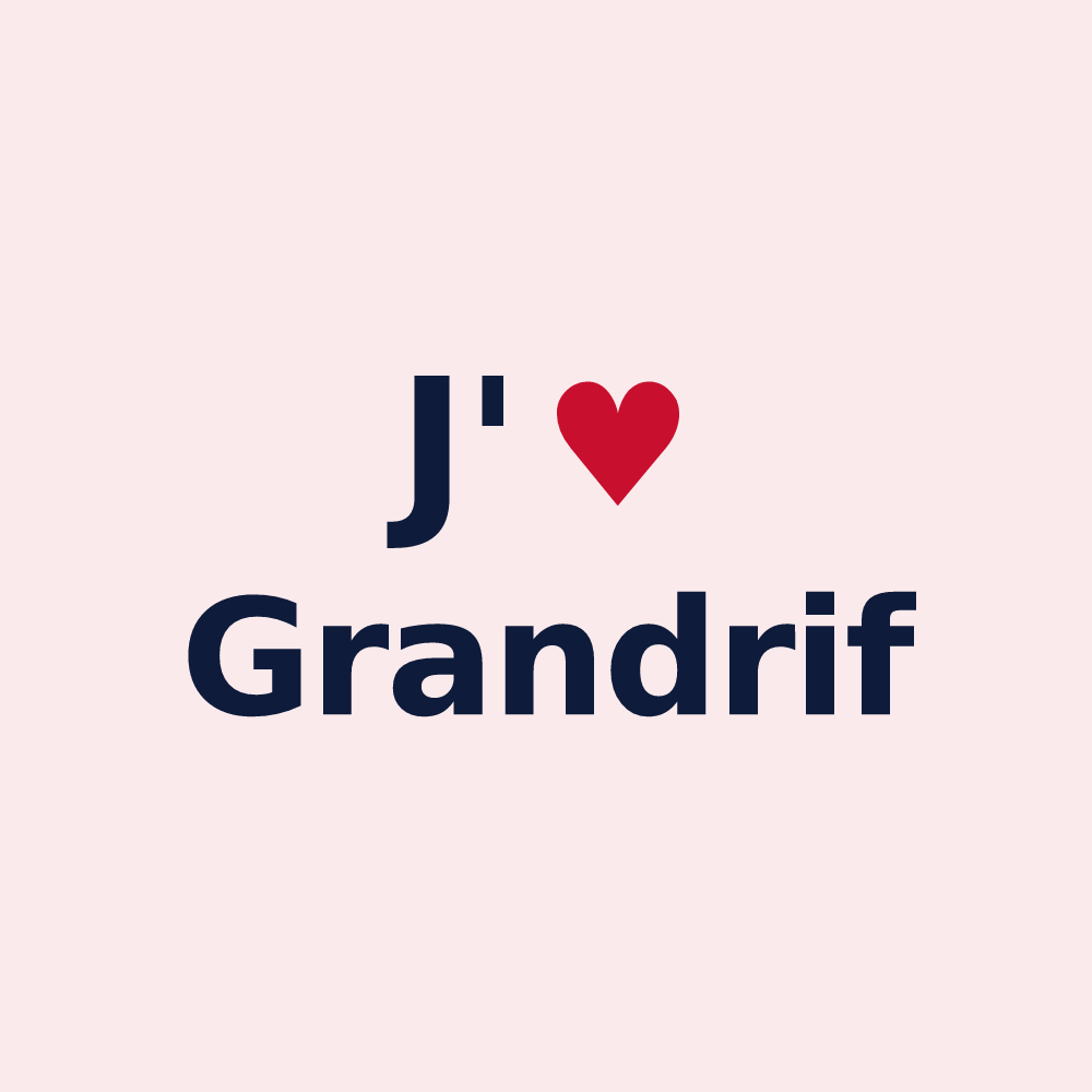Magnet personnalisé Grandrif — design J'aime Grandrif