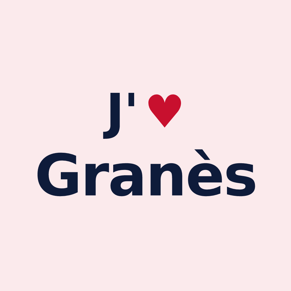 Magnet personnalisé Granès — design J'aime Granès