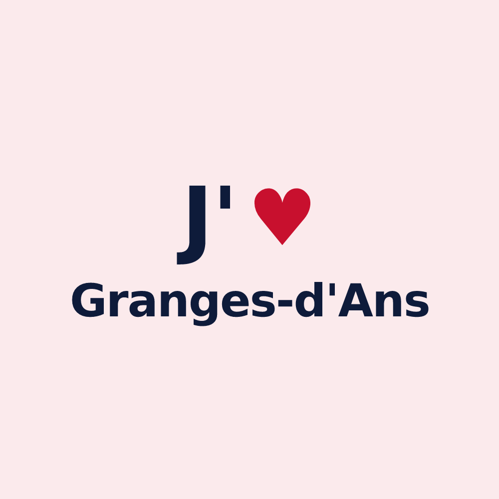 Magnet personnalisé Granges-d'Ans — design J'aime Granges-d'Ans