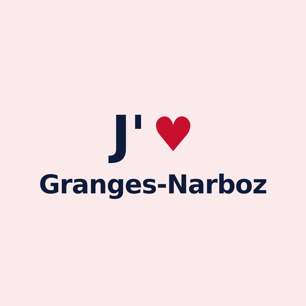 Magnet personnalisé Granges-Narboz — design J'aime Granges-Narboz