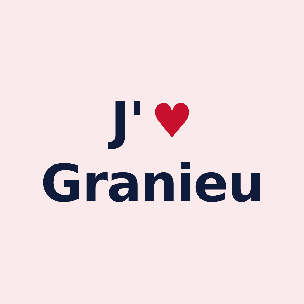 Magnet personnalisé Granieu — design J'aime Granieu