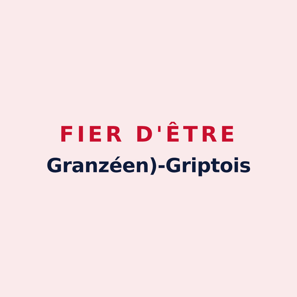 Magnet « Fier d'être Granzéen)-Griptois » — design pour Granzay-Gript