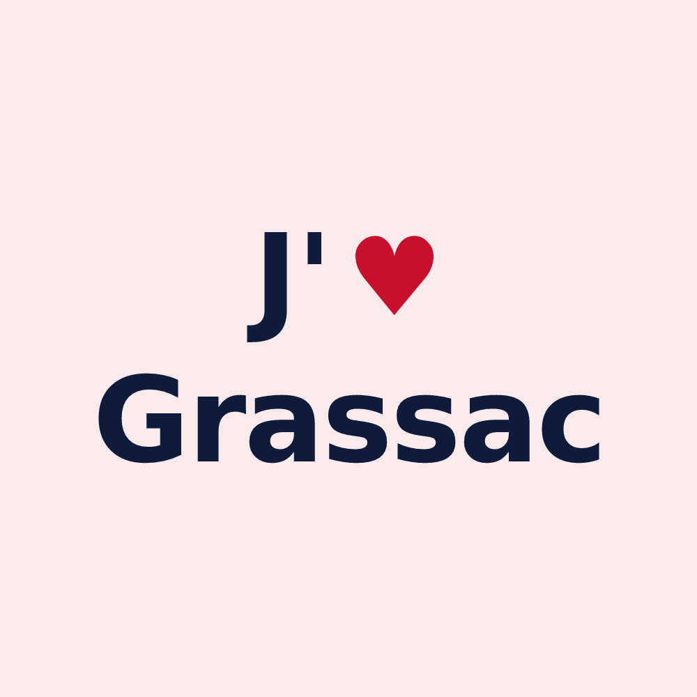 Magnet personnalisé Grassac — design J'aime Grassac