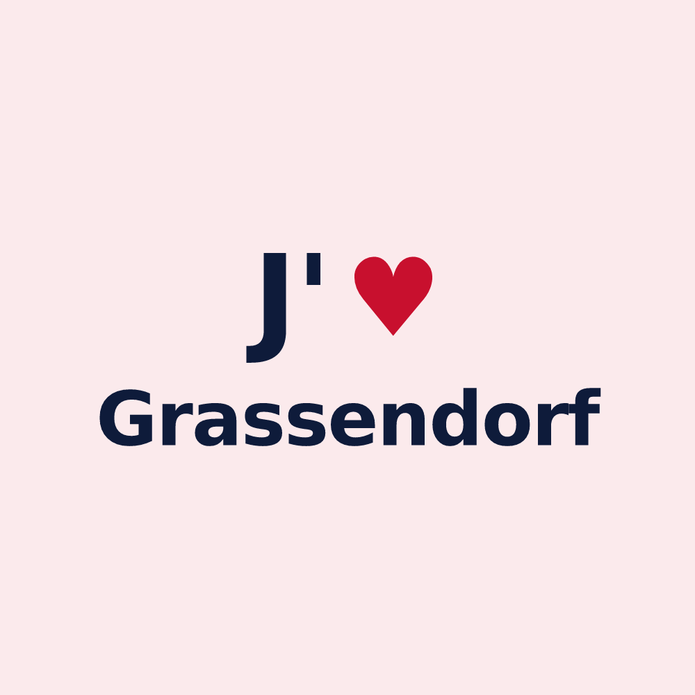 Magnet personnalisé Grassendorf — design J'aime Grassendorf