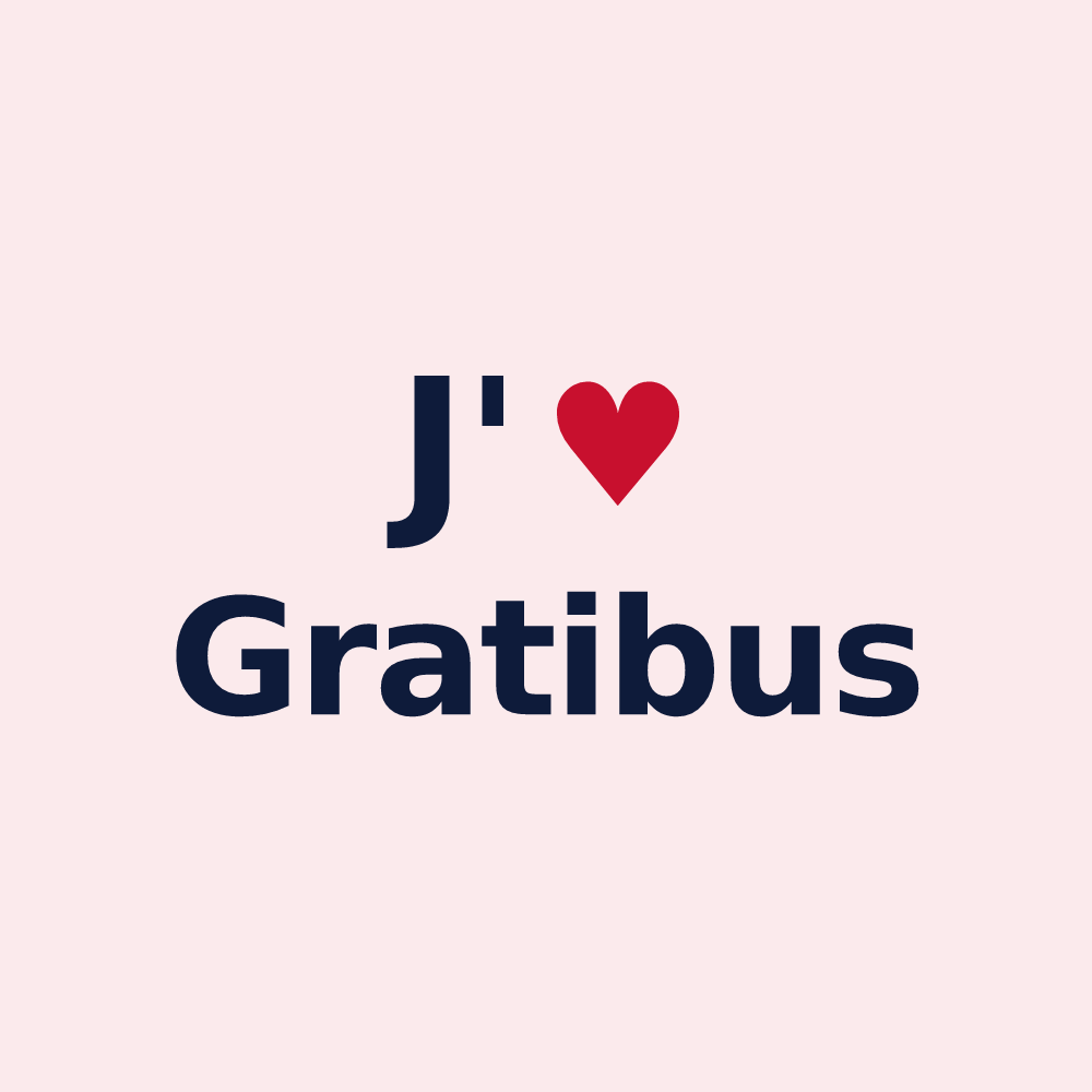 Magnet personnalisé Gratibus — design J'aime Gratibus