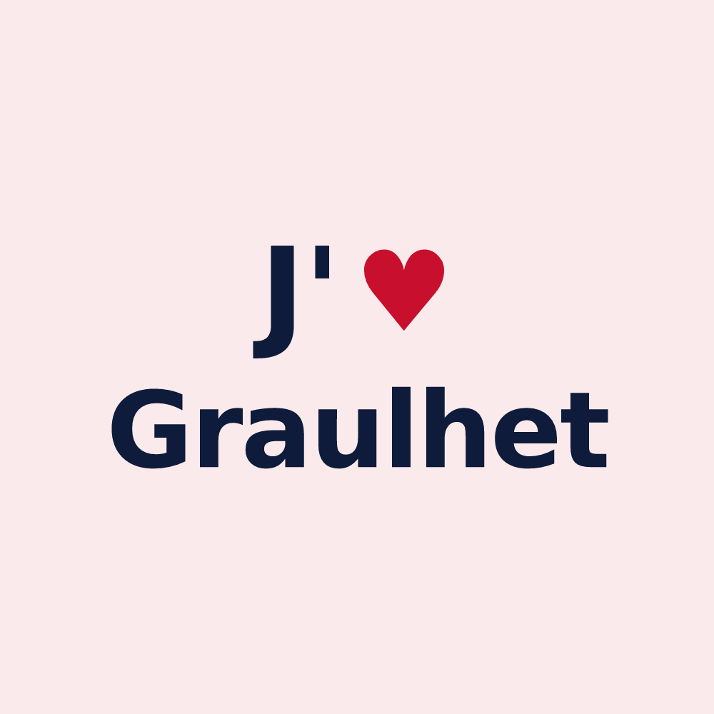 Magnet personnalisé Graulhet — design J'aime Graulhet