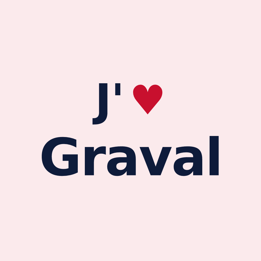 Magnet personnalisé Graval — design J'aime Graval