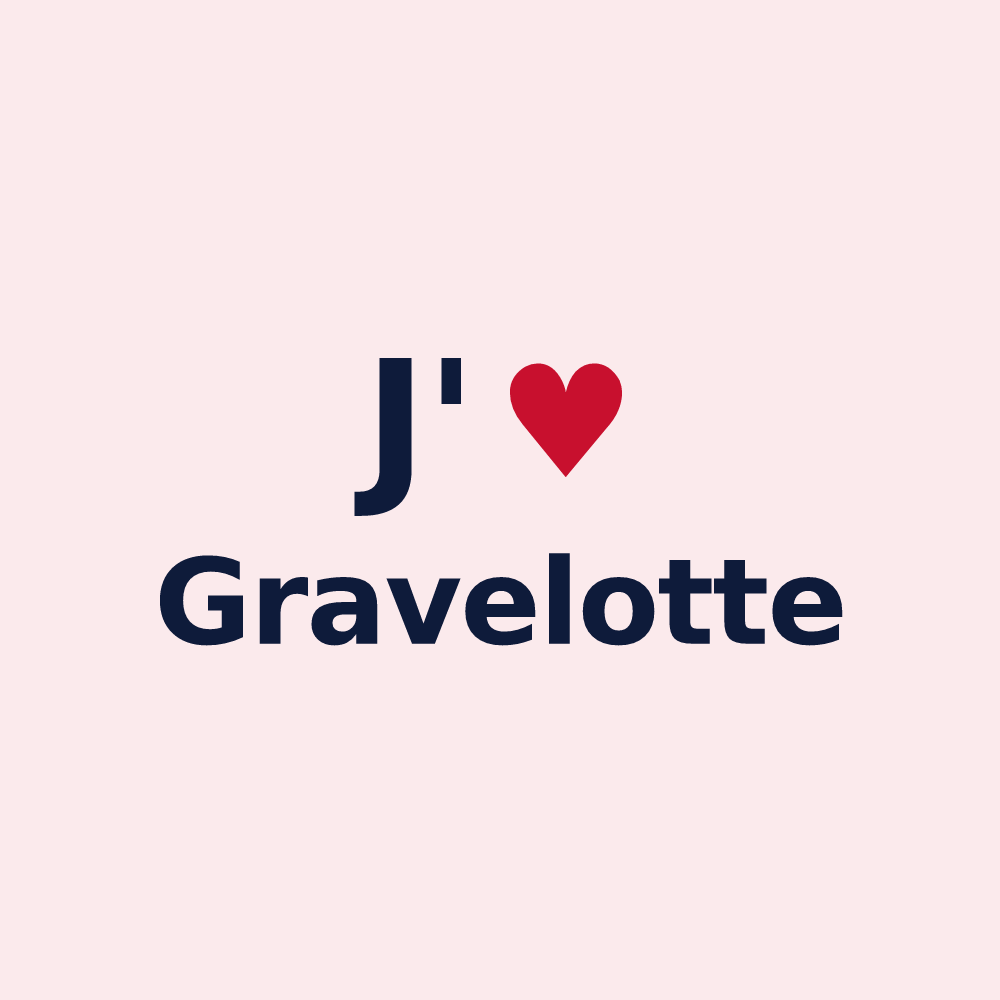 Magnet personnalisé Gravelotte — design « J'aime Gravelotte » imprimé sur le magnet