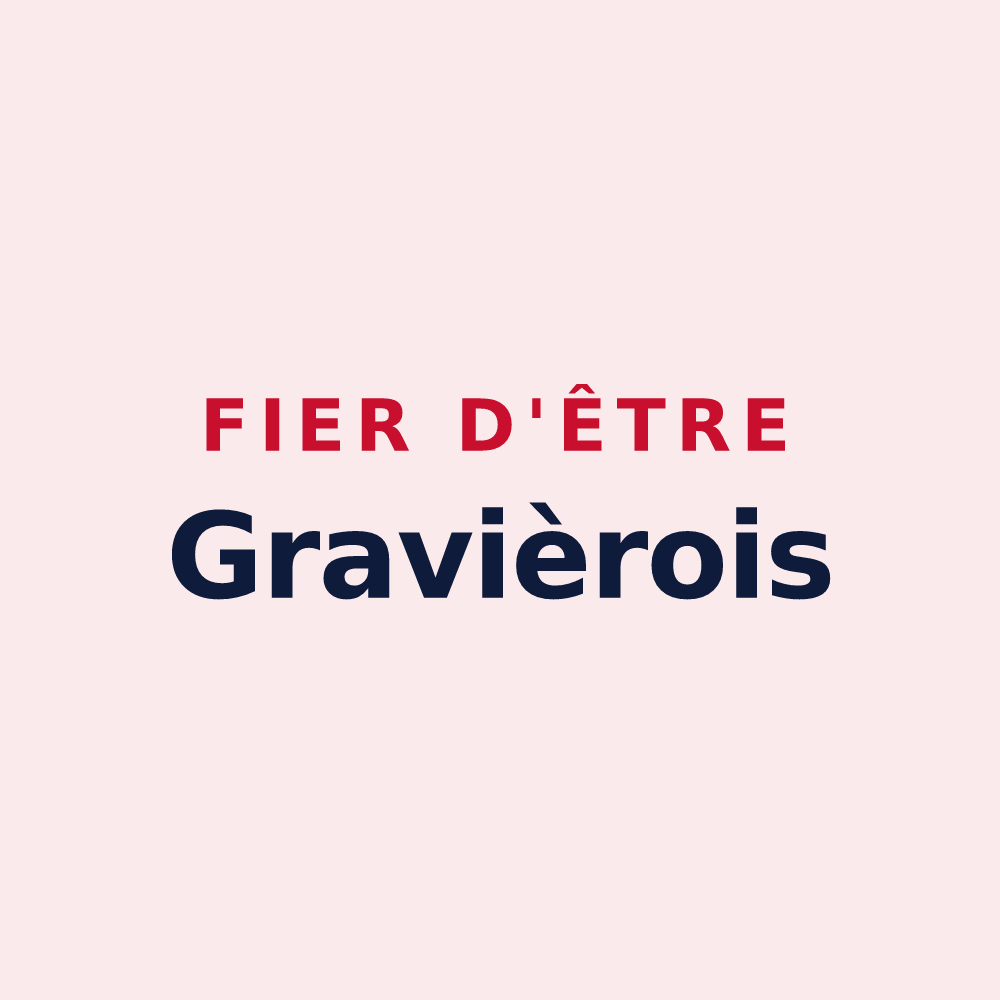 Magnet « Fier d'être Gravièrois » — design pour Gravières