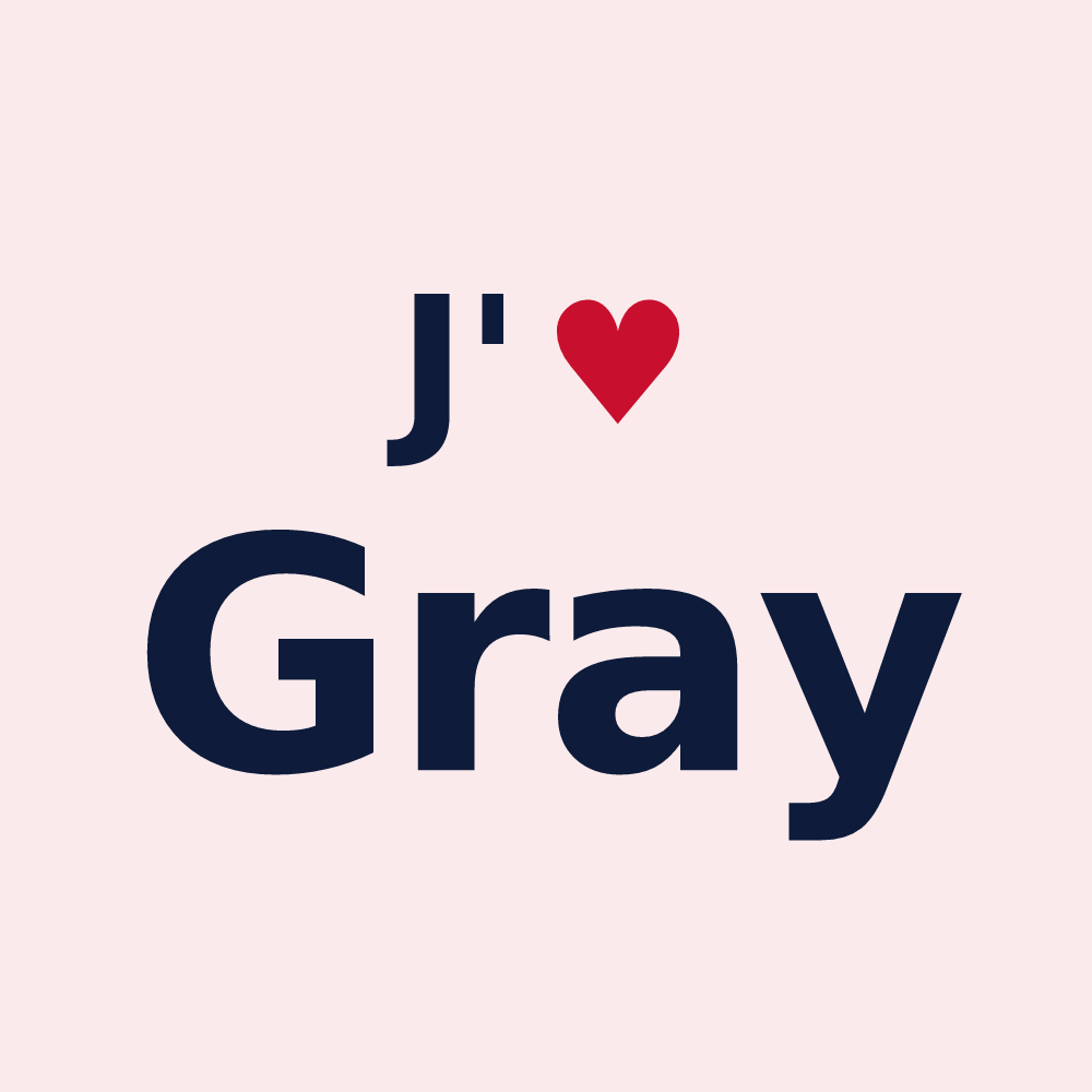 Magnet personnalisé Gray — design J'aime Gray