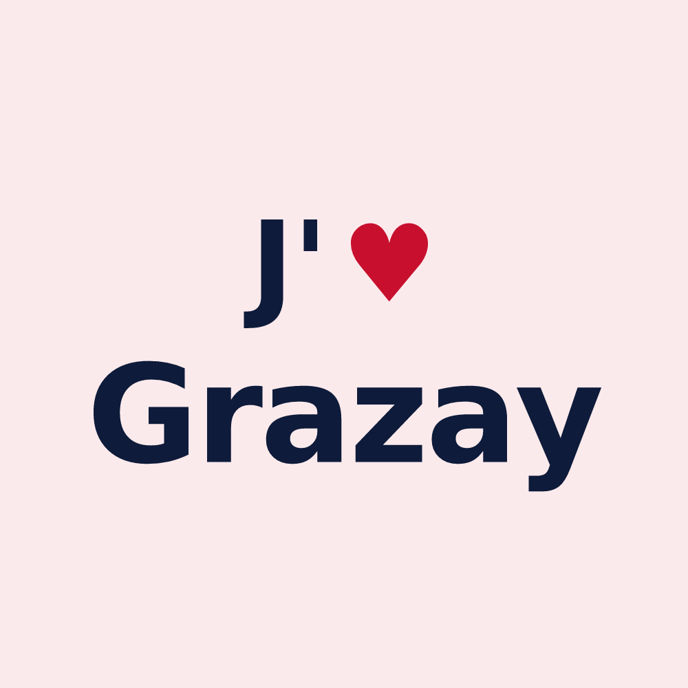 Magnet personnalisé Grazay — design J'aime Grazay