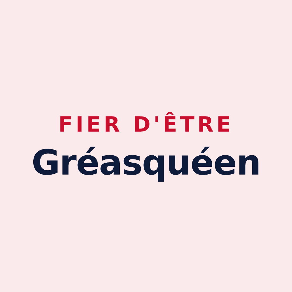 Magnet « Fier d'être Gréasquéen » — design pour Gréasque
